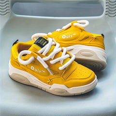 Men's Block Skate Shoes Lace Up Comfy Non Slip Street Style Sneakers