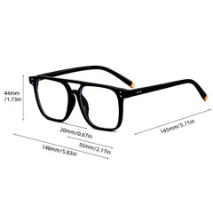 Men's Transparent Frame Flat Mirror