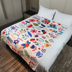 1pc Soft Flannel Casual Blanket for Home Outdoor Travel Camping Office Sofa Nap