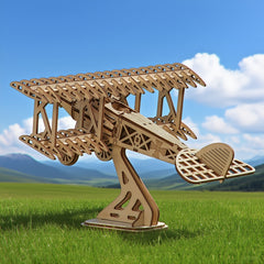 3D Plane Puzzle Wooden Toy Educational DIY Decoration Gift