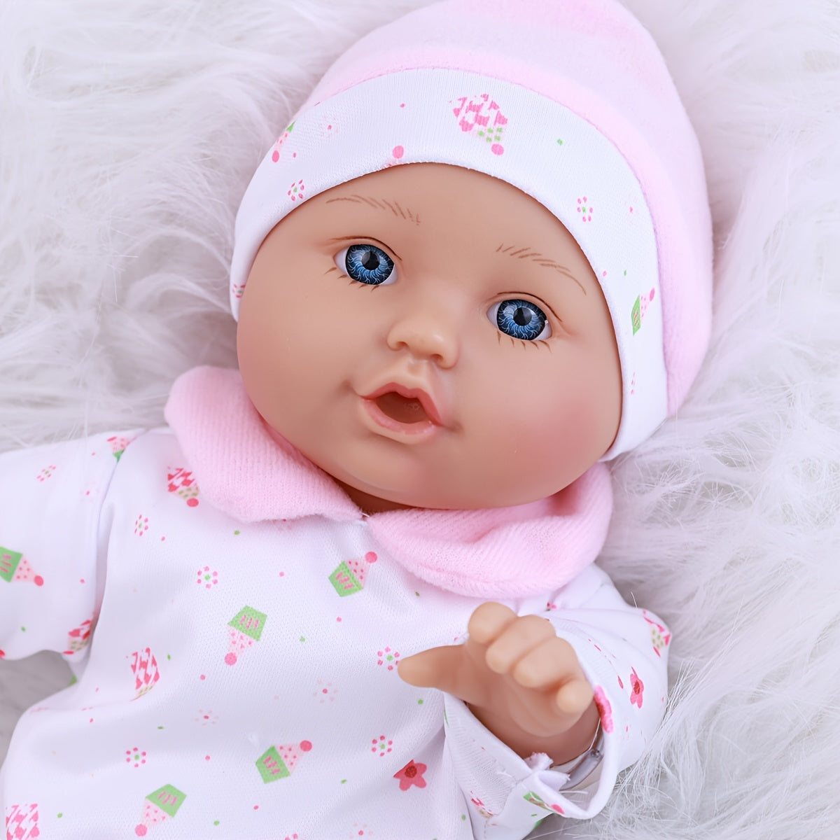 Realistic 33cm Reborn Baby Doll Soft Vinyl Body Newborn Pink