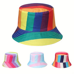 Rainbow Fisherman's Hat Casual Sun Protection Bucket Hat
