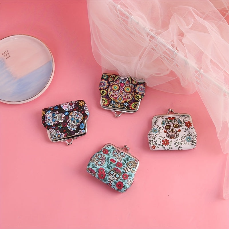 Skull Coin Purse Bag Wallet Key Bag Birthday Gift Hasp Money Bags