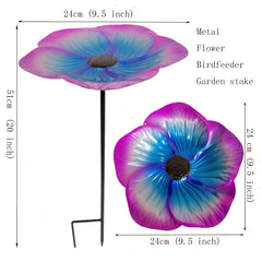 Metal Bird Feeder Stake for Garden