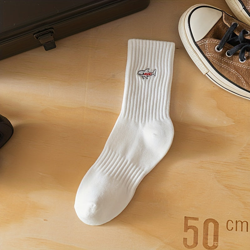 6 Pairs Boys Kids Sports Socks Warm Crew Socks for Autumn Winter