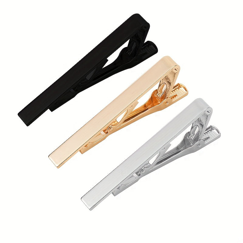 3pcs Men's Tie Clip Wedding Business Necktie Accessories