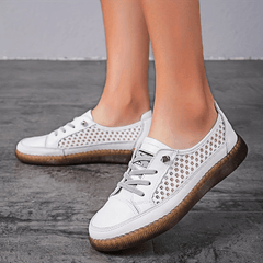 Women's Hollow Out Breathable Lace Up Shoes Lightweight Casual Walking Shoes