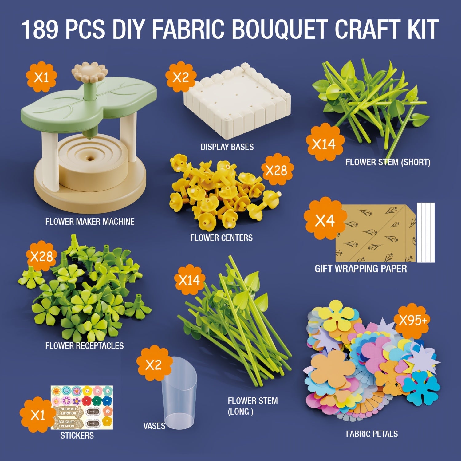 189pcs Creative Building Blocks Flower Arrangement Set