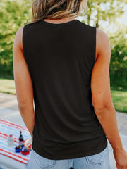 Skeleton & NEVER BETTER Print Tank Top Summer Sleeveless Top