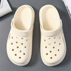 Women's Platform Clogs Letter Printed Non Slip Slide Shoes