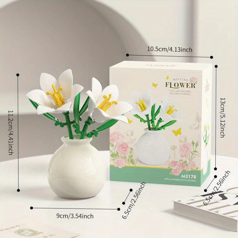 Eternal Flower Building Block Display Cover Home Desktop Ornament Toy