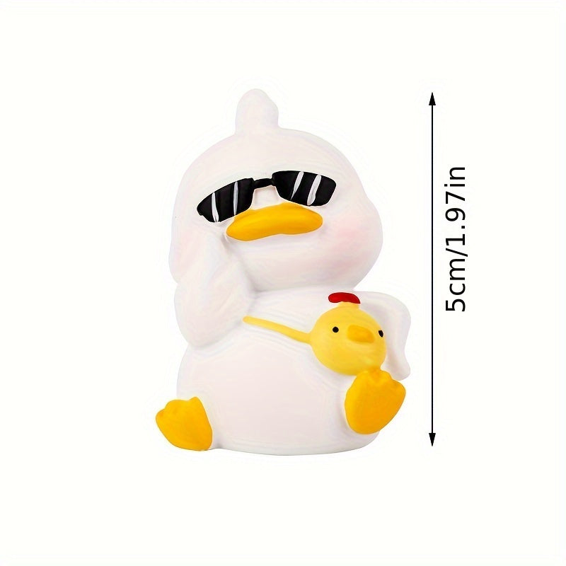 Duck Resin Ornaments Small Yellow Duck Creative Car Christmas Home Decor