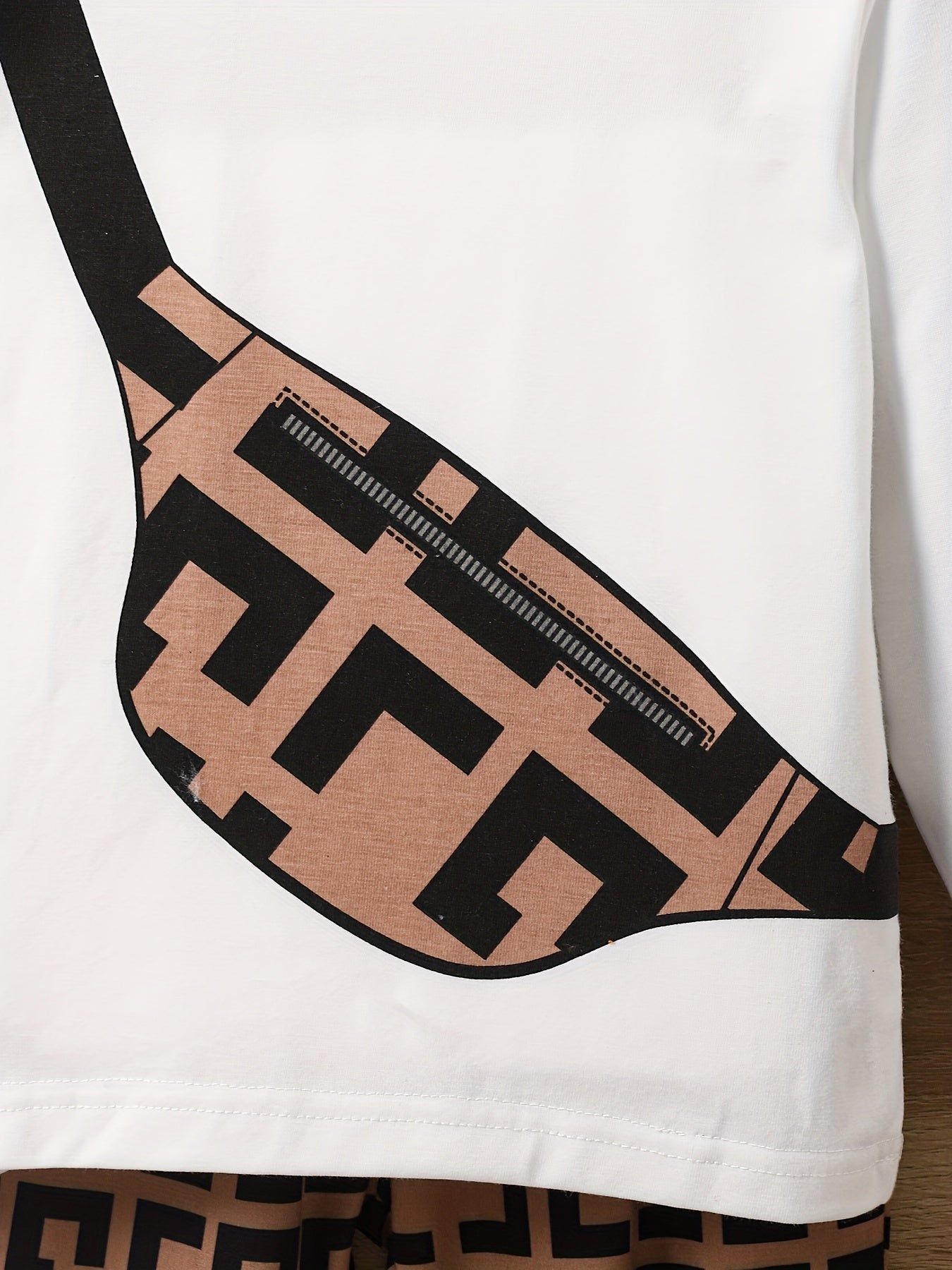 Geometric Print 2pcs Set Boy's Outfit