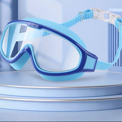 Adult Swimming Goggles Large Frame Clear Vision Waterproof Anti Fog