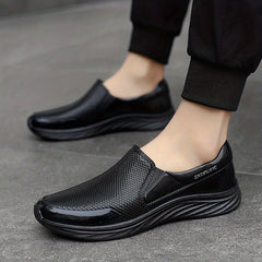 Men's Casual Leather Loafer Shoes Comfy Slip On Shoes Spring Summer