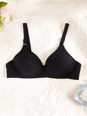 Solid T Shirt Bra Breathable Push Up Bra Women's Lingerie