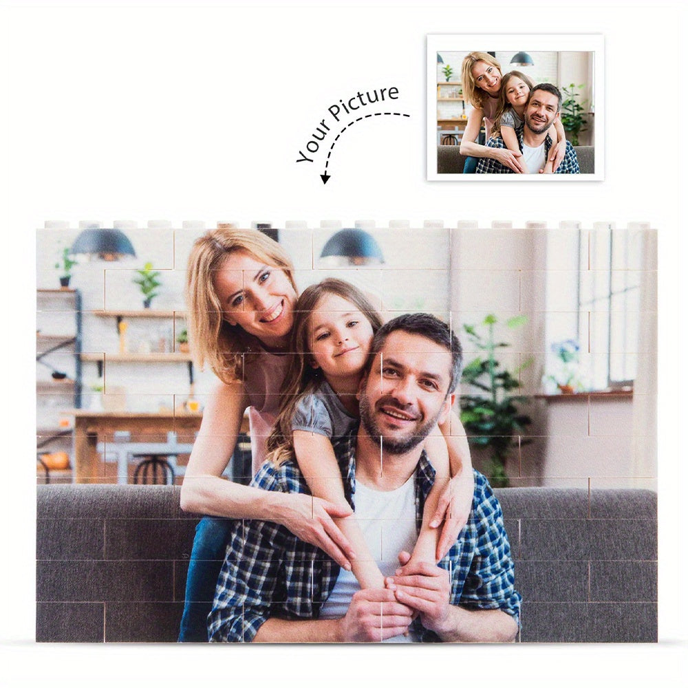 Custom Photo Puzzle Building Blocks Acrylic Memory Decor Gift for Him