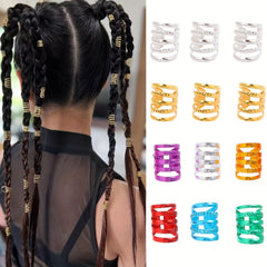 30pcs Silver Hollow Braided Metal Hair Clip Accessories Vintage Style Headpieces