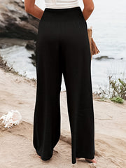 Smocked Waist Wide Leg Pants for Spring & Summer