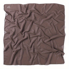 Solid Chiffon Headscarf Lightweight Sunscreen Square Scarf Windproof Headband