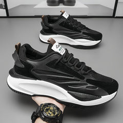 Comfortable Lace up Chunky Sneakers Anti slip Platform Running Shoes
