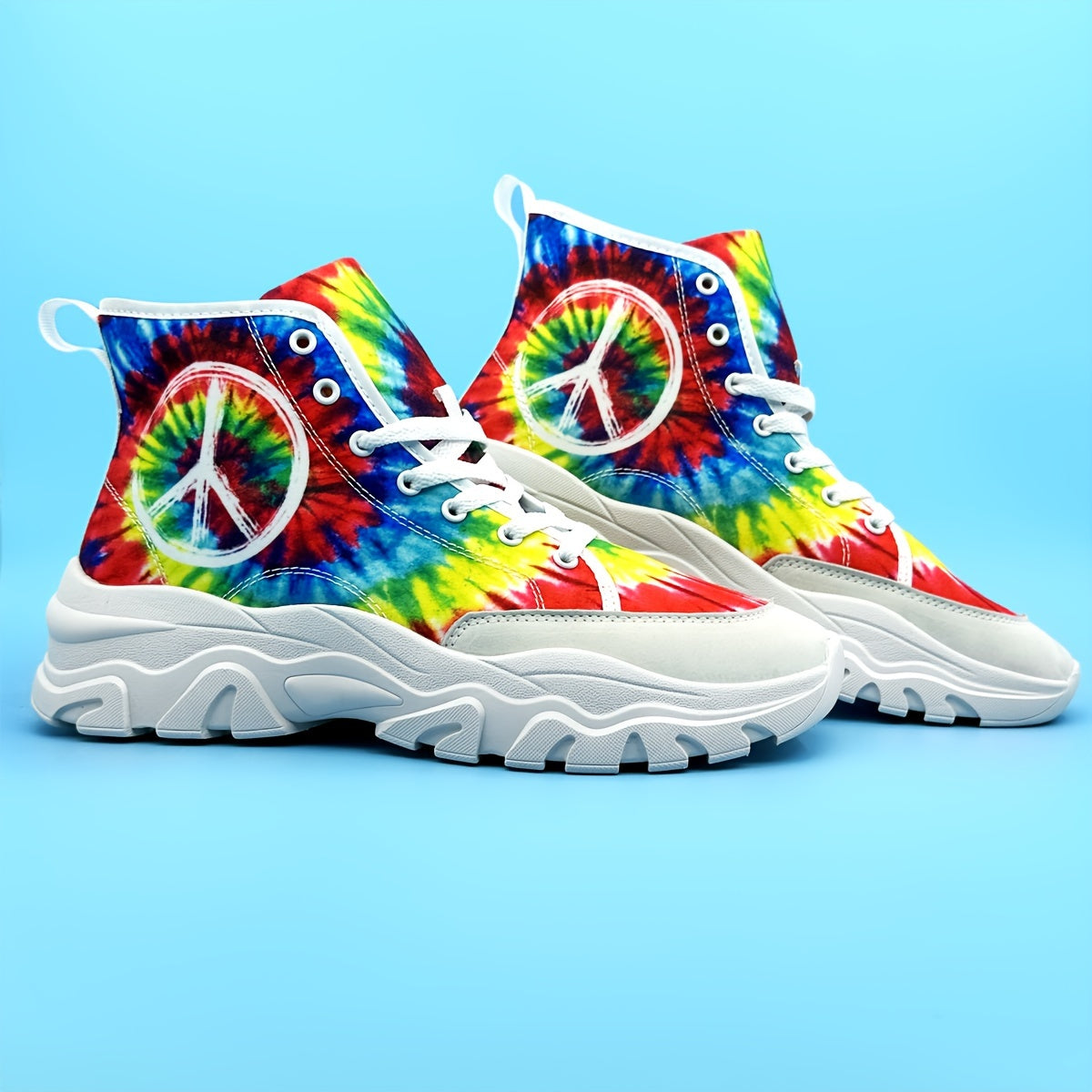 Colorful High Top Heighten Skate Shoes Wear Resistance Thermal Sneakers