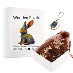 Colorful Rabbit Puzzle 3D Animal Jigsaw 5A Challenge Level Brain Teaser