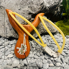 Wooden Slingshot Toy for Outdoor Play with Rubber Band