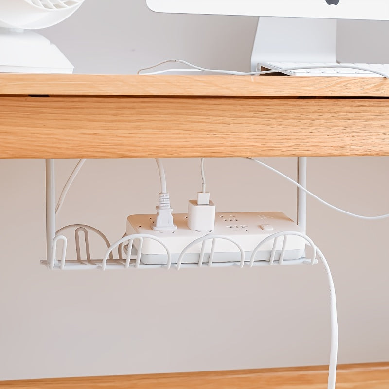 Under Desk Cable Management Storage Rack Socket Hanging Organizer