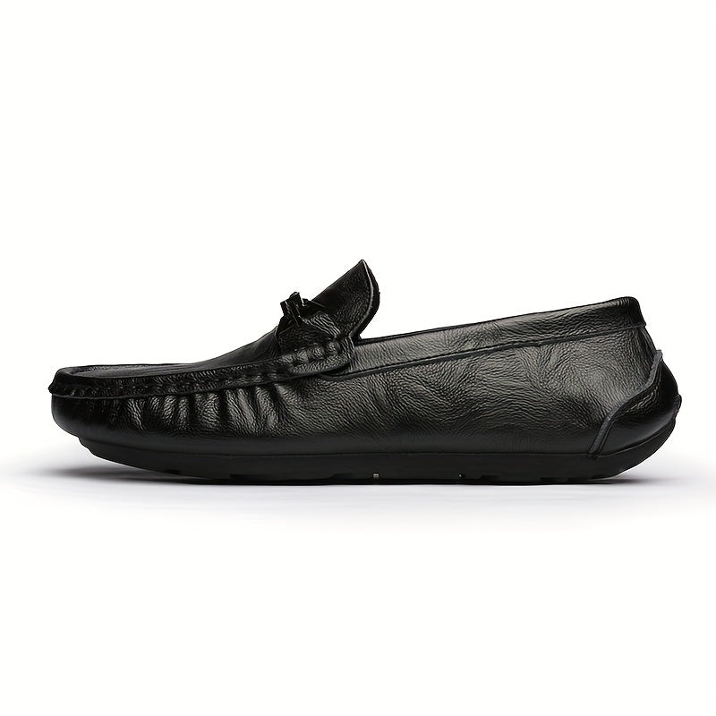 Women's Metal Buckle Loafers Slip On Soft Sole Anti skid Casual Flats Shoes