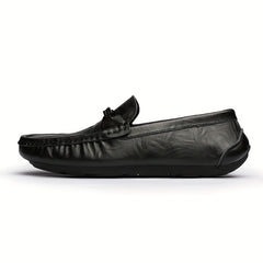 Women's Metal Buckle Loafers Slip On Soft Sole Anti skid Casual Flats Shoes