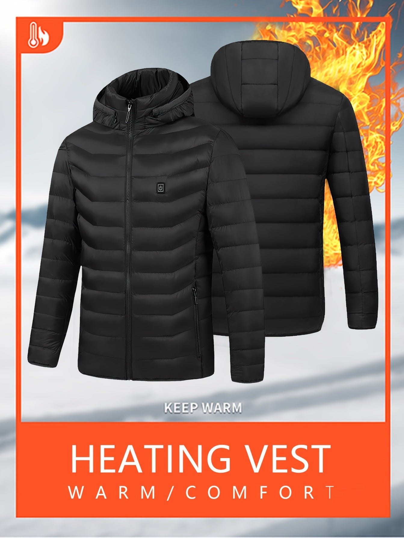Men's USB Heating Lightweight Softshell Jacket For Fall Winter