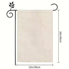Halloween Garden Flag Burlap Spooky Ghost Pumpkin Cat Bat Moon Sign