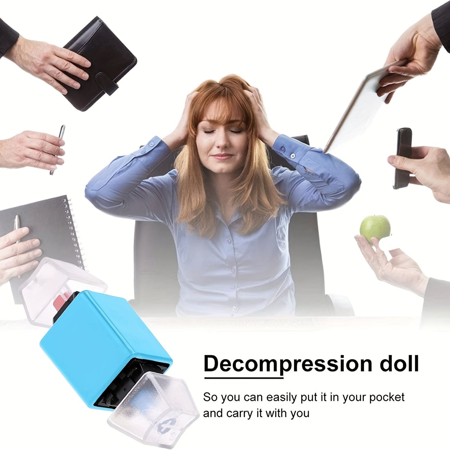 Portable Fidget Keyboard for Adults - Stress Relief Decompression Toy
