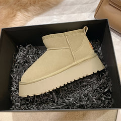 Winter Thermal Insulated Snow Shoes Platform Suede Boots