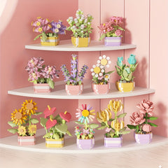 Building Block Toy Potted Plant Office Decoration Model Toy