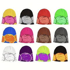 Y2K Candy Jacquard Beanie Unisex Hip Hop Knit Hat