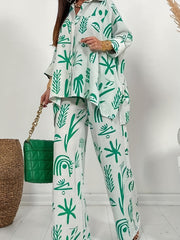 Floral Print Two Piece Outfit Set