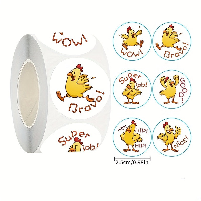 500 Pcs Rooster Funny Gift Wrapping Stickers Wedding Decorative Envelope Sealing