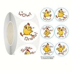 500 Pcs Rooster Funny Gift Wrapping Stickers Wedding Decorative Envelope Sealing