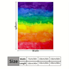 Creative Rainbow Blanket Comfortable Warm Soft Cozy Casual Blanket