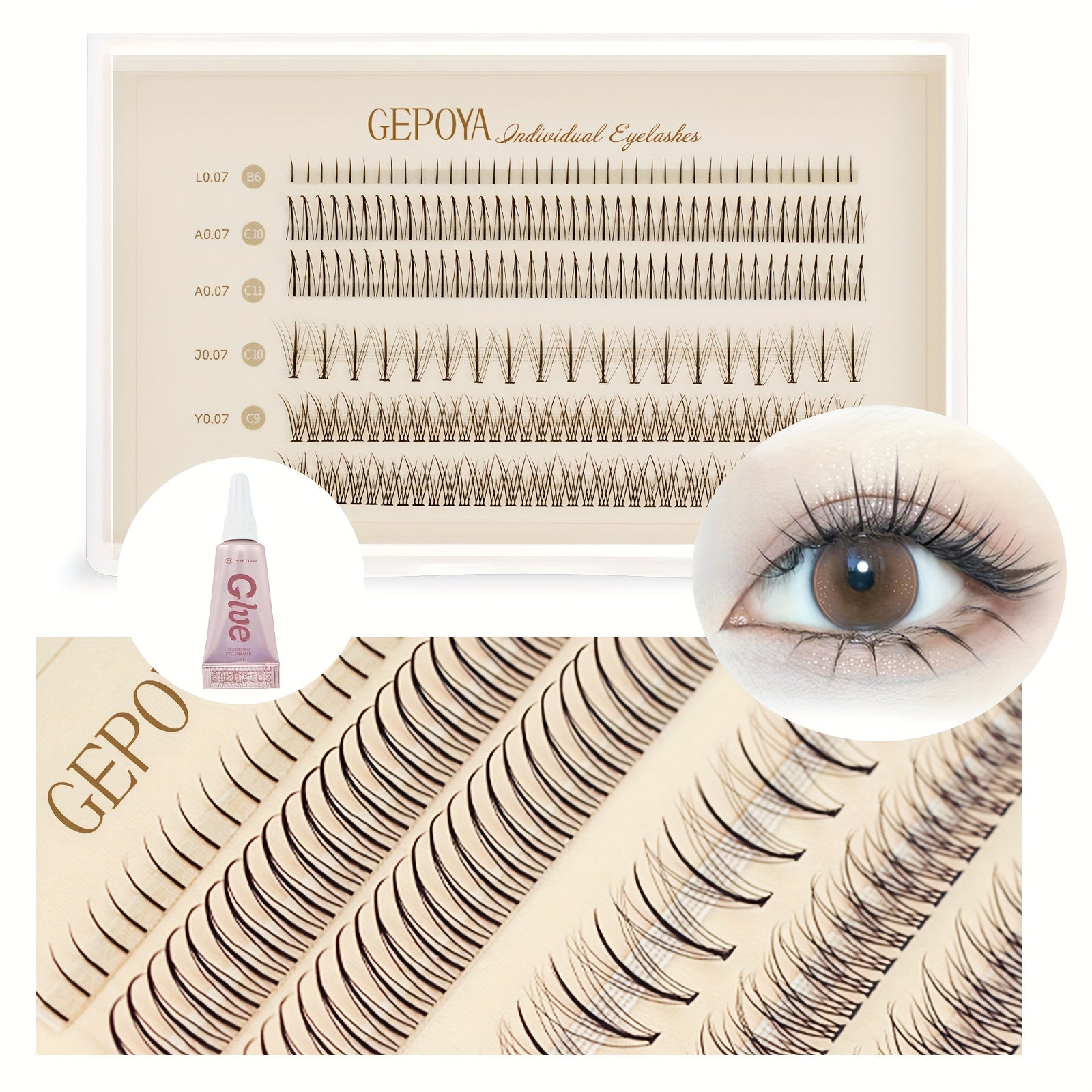 Individual Lashes Natural Look DIY Extension Kit
