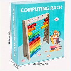 Wooden Math Toy Calculation Rack for Addition & Subtraction