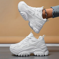 Solid Chunky Sneakers Wear Resistance Non Slip Skate Shoes
