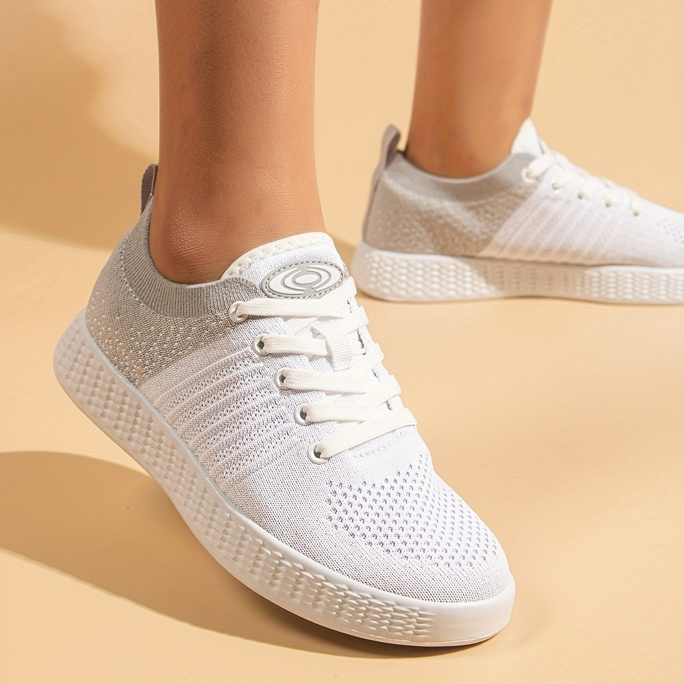 Men's Breathable Slip On Knit Sneakers Casual Outdoor Walking Shoes