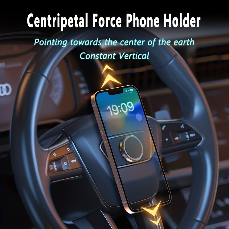 Metal Magnetic Car Phone Holder Without Gravity Steering Wheel