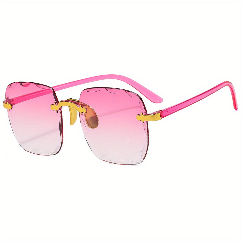 Square Rimless Sunglasses Gradient Glasses UV400