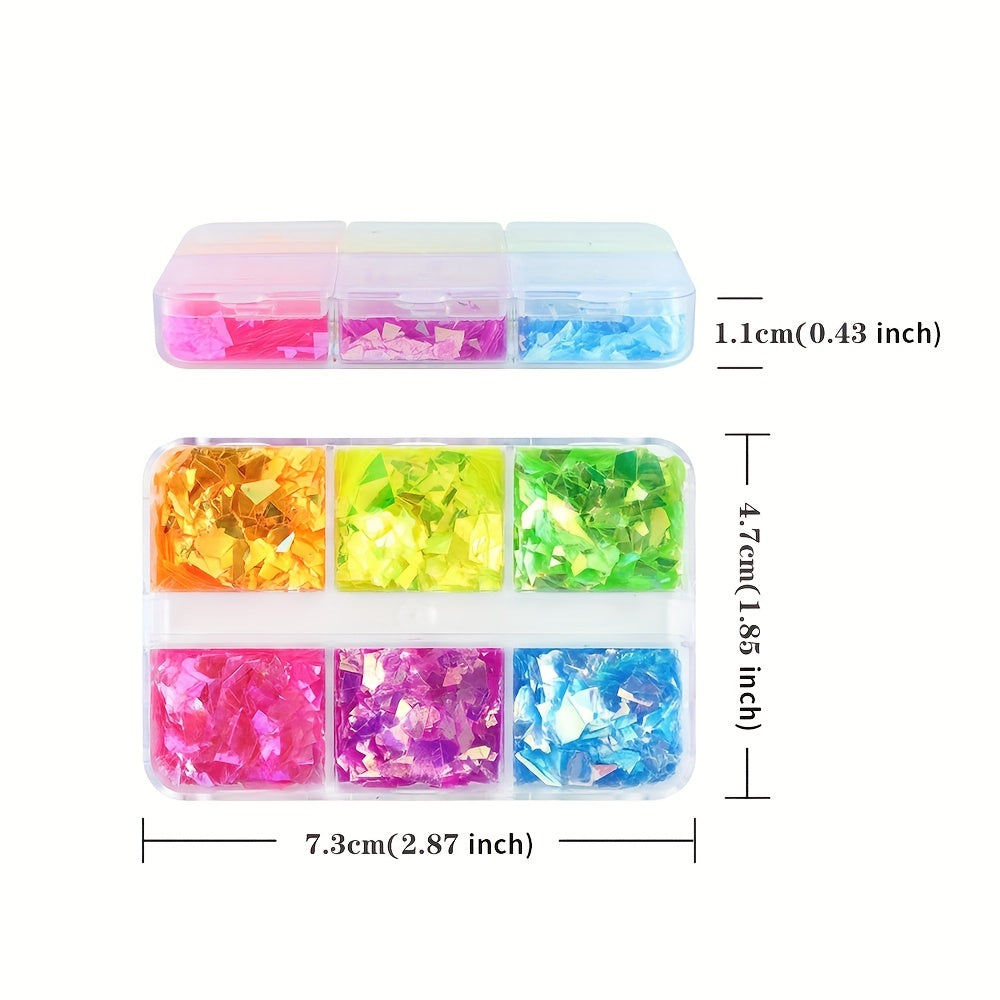 Holographic Nail Glitter Sequins for DIY or Salons