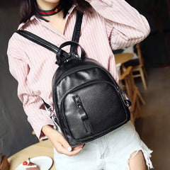 Lady Small PU Backpack Casual Travel Bag