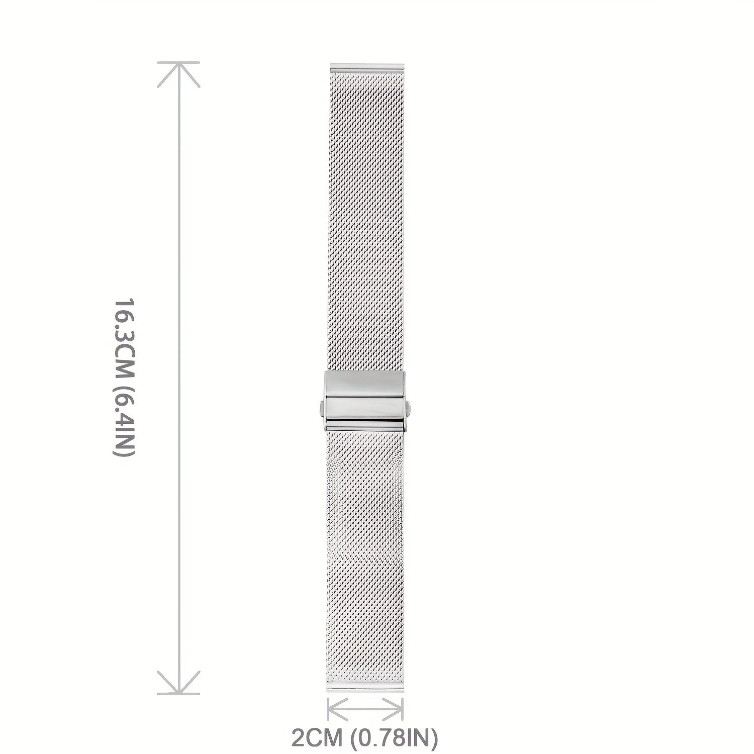 Casual Business Silver Stainless Steel Watch Strap